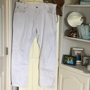 Men’s white jeans, Polo Ralph Lauren, 38x32. See pics, there are stains.